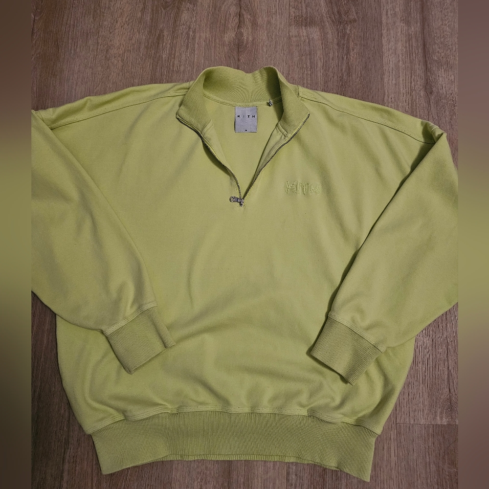 Kith Green Quarter-Zip Sweatshirt